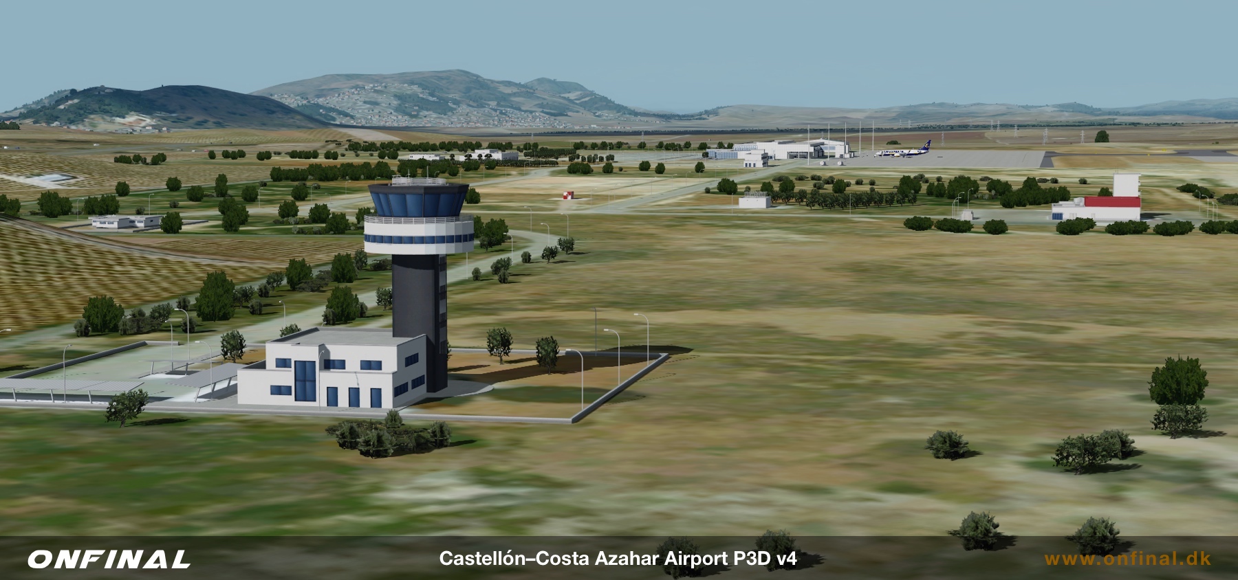 Castellon Airport LECH Tower Overview Scenery Prepar3d P3D FSX