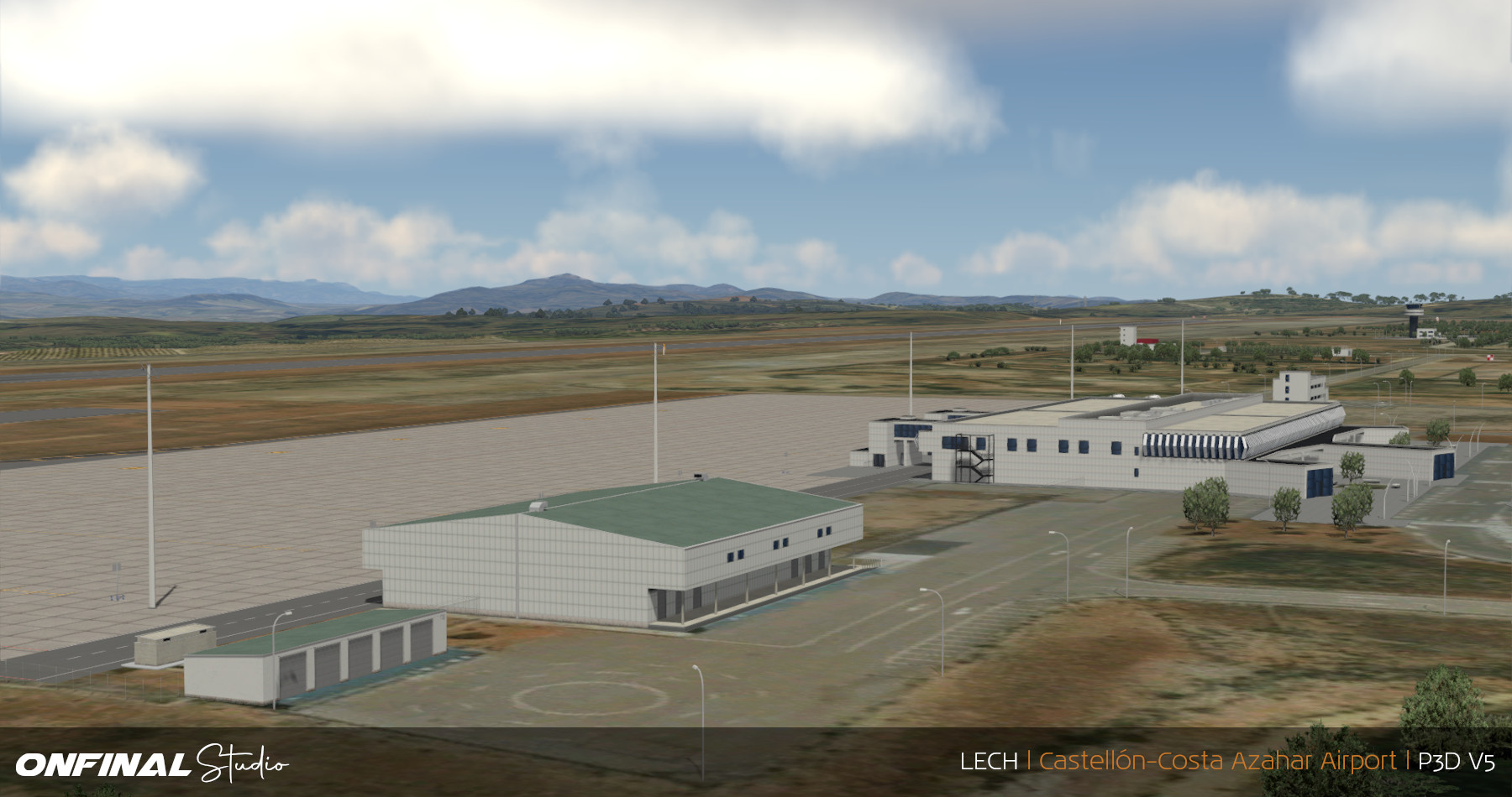 Castellon Airport LECH Hangar Scenery Prepar3d P3D FSX