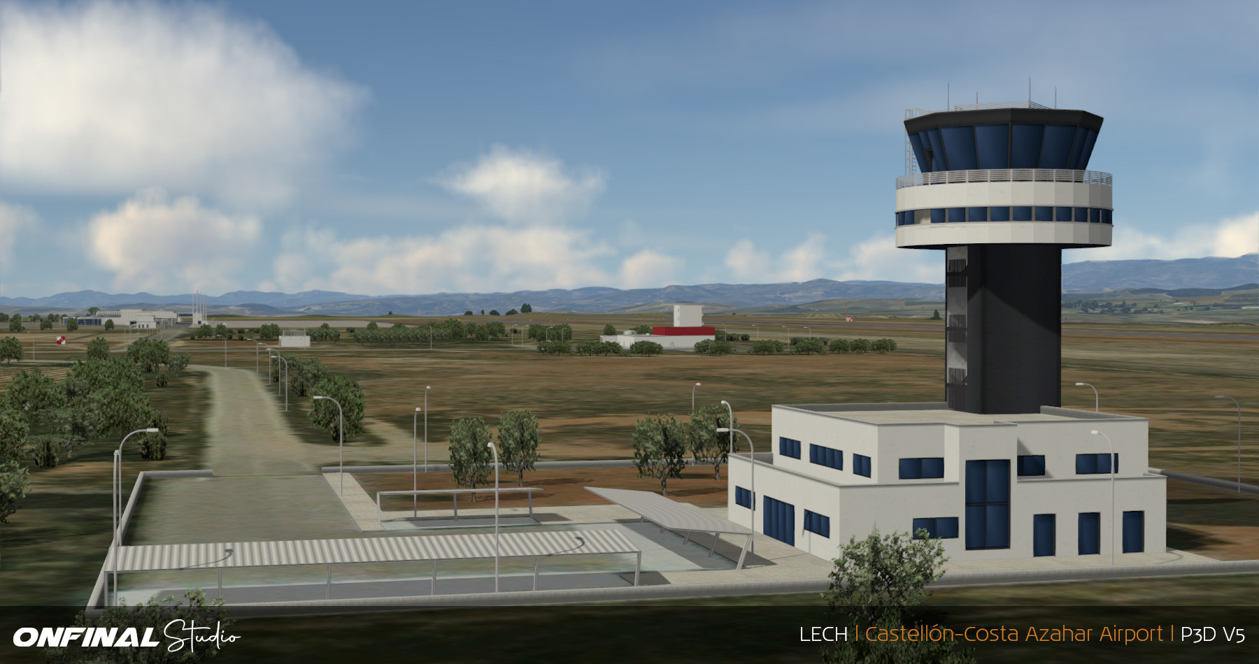 Castellon Airport LECH Tower Overview Scenery Prepar3d P3D FSX